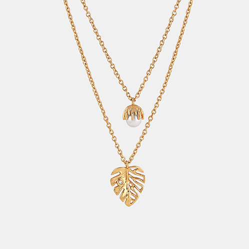 Crest Necklace in Gold Plated 925 Silver