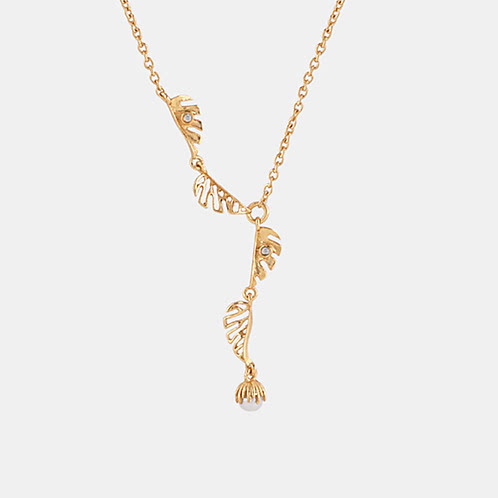 Rising Vine Necklace in Gold Plated 925 Silver