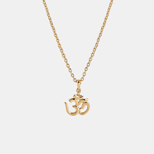 Divine Om Necklace in Gold Plated 925 Silver For Kids