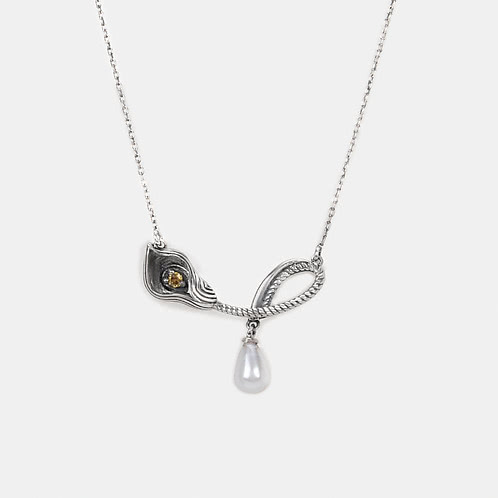 Lily of Whimsy Necklace in 925 Silver