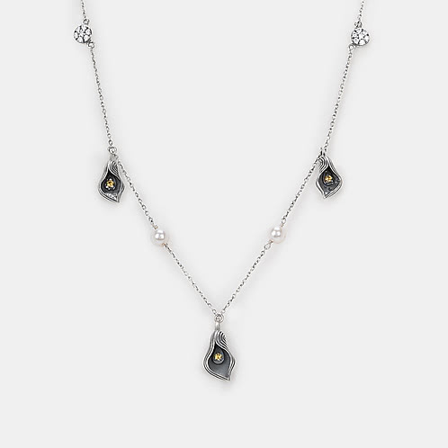 Lily of Euphoria Necklace in 925 Silver