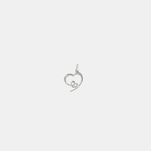 Heartbeat Pendant in 925 Silver