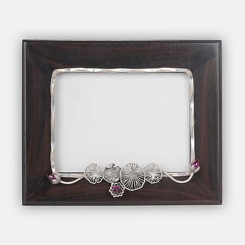 Oxidised Rise Above Abuse Photo Frame  in Oxidised 925 Silver