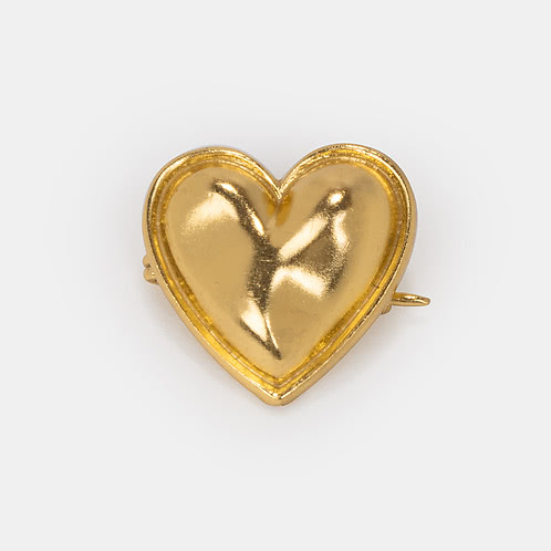 You and Your Clumsy Spills Heart Brooch in Gold Plated 925 Silver