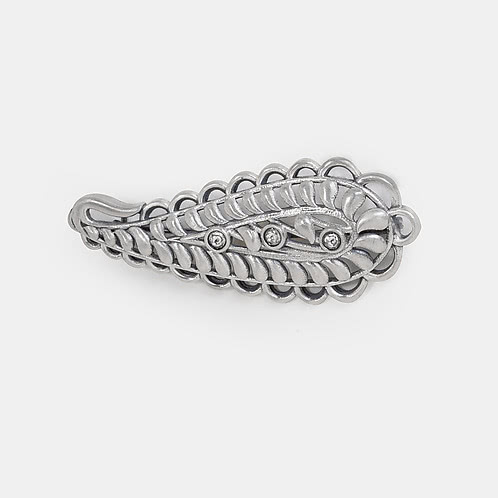 Jhatak Matak Brooch in 925 Oxidised Silver