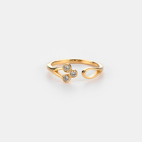 Twinkling Stars Ring in Gold Plated 925 Silver