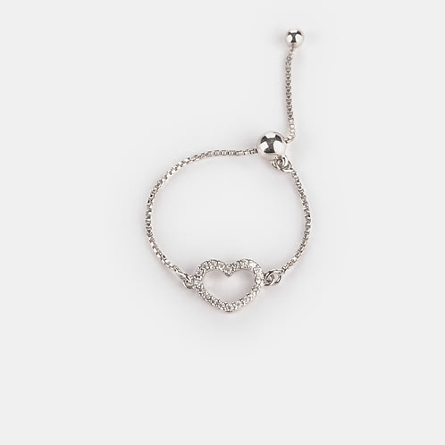 A Piece Of Me Heart Ring in 925 Silver