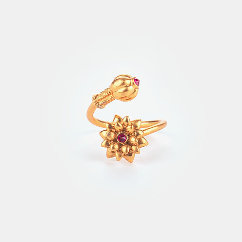 Peruviana Bloom Ring in Antique Gold Plated 925 Silver