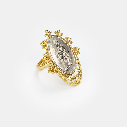 Mahileyaru Ring in Dual Plated 925 Silver