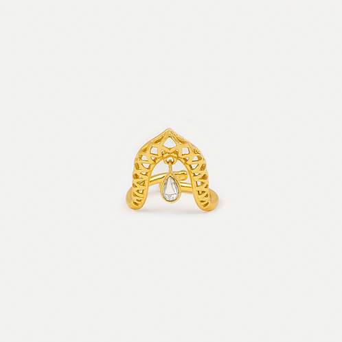 Queen of Organising Ring in Gold Plated 925 Silver