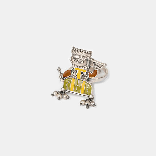 Maharaja Ring in Oxidised 925 Silver