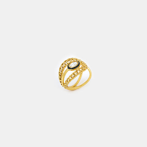 Queen of Great Ideas Ring in Gold Plated 925 Silver
