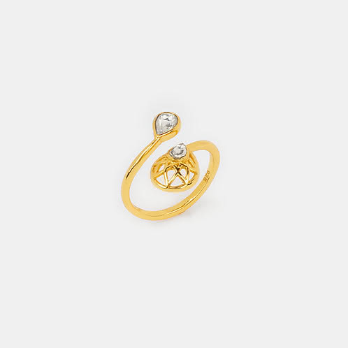 Queen of Encouragement Ring in Gold Plated 925 Silver