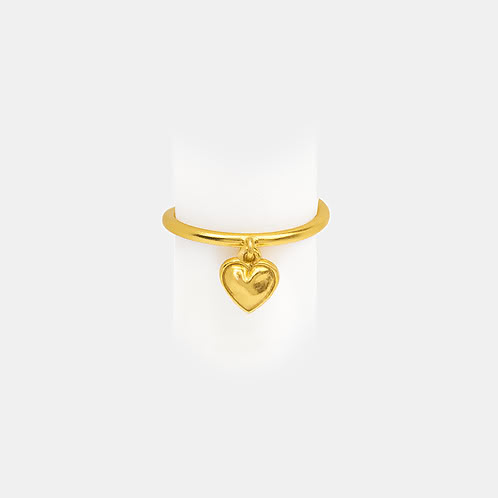 You and Your Signature Typos Heart Ring in Gold Plated 925 Silver