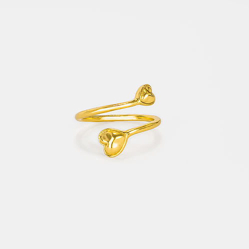 You and Your Untimely Yawns Heart Ring in Gold Plated 925 Silver