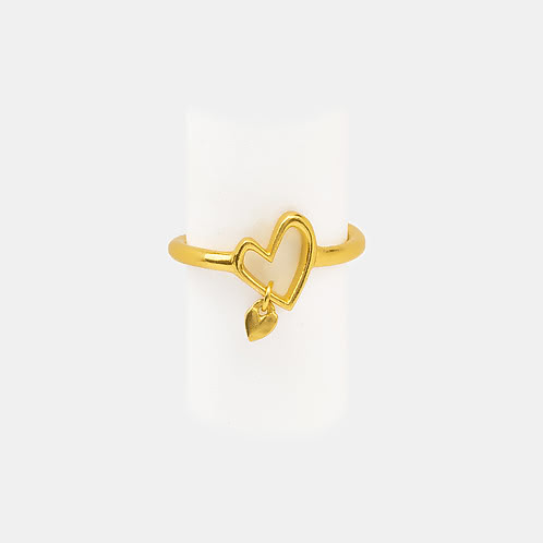 You and Your Unfiltered Reactions Heart Ring in Gold Plated 925 Silver