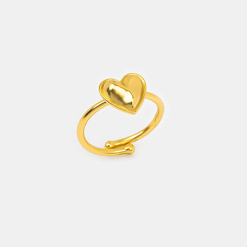 You and Your Cute Snorts Heart Ring in Gold Plated 925 Silver
