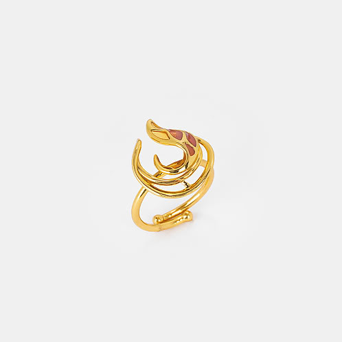 Forged by Hardships Ring in Gold Plated 925 Silver