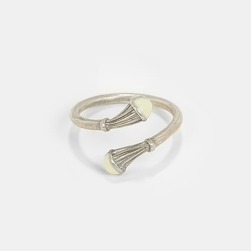 Gulika Stambh Pole Ring in Oxidised 925 Silver