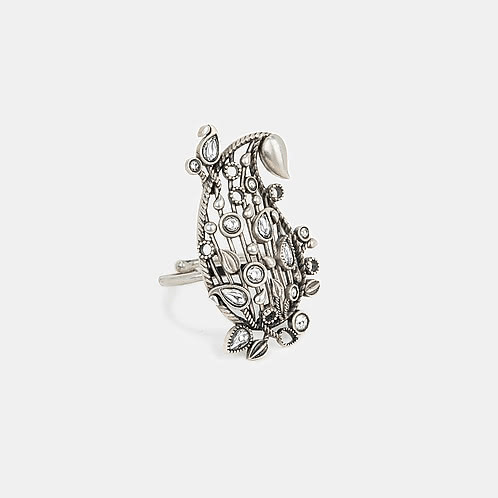 Chham Chham Ring in 925 Oxidised Silver