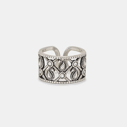 Mauj Masti Ring in 925 Oxidised Silver