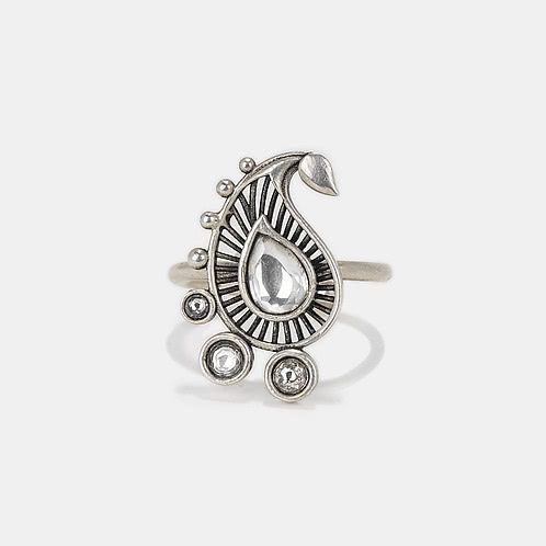 Band Baaja Ring in 925 Oxidised Silver