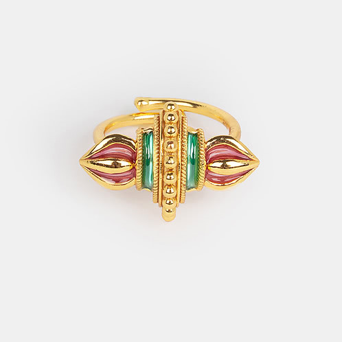 Roka Rishta Ring in Gold Plated 925 Silver