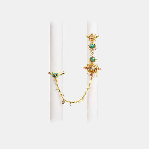 Shaadi Shringar Ring in Gold Plated 925 Silver