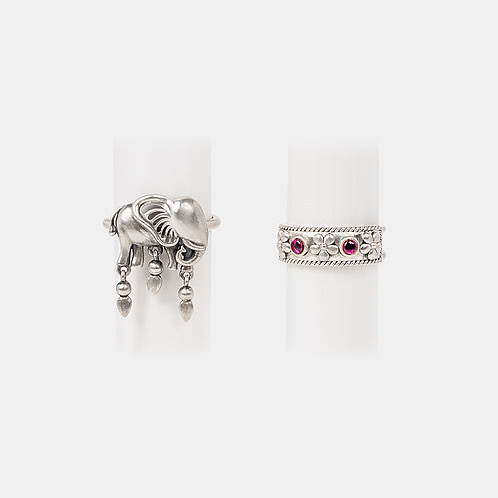 The Herd Leader Elephant Ring Crafted in 925 Silver