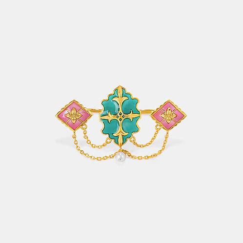 Oh Sajna Ring In Gold Plated 925 Silver