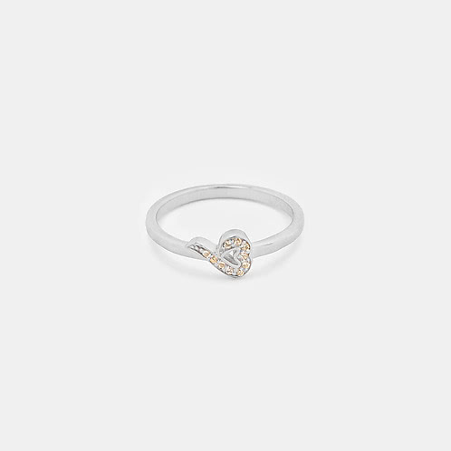 Stereo Hearts Ring in 925 Silver