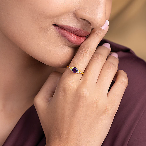 Cosmic Ring In Gold-Plated 925 Silver