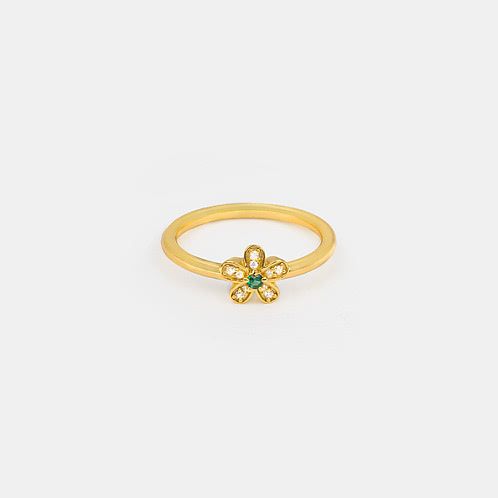 Floral Ring In Gold-Plated 925 Silver