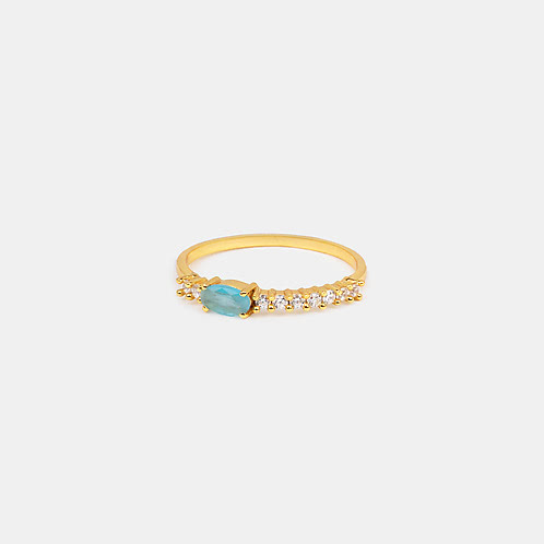 Dual Band Ring In Gold-Plated 925 Silver