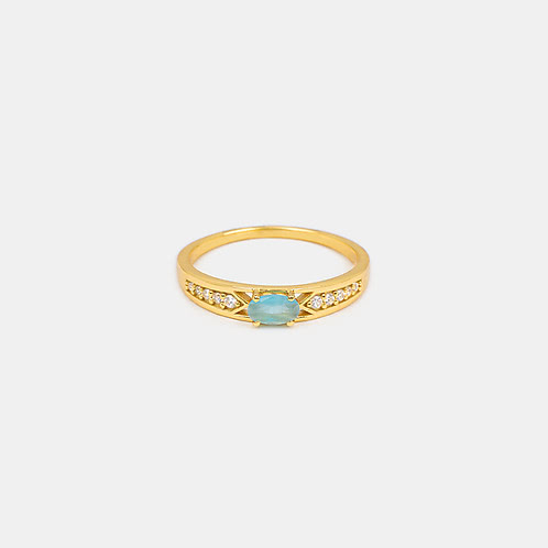 Subtle Gold-Plated Ring In Gold-Plated 925 Silver