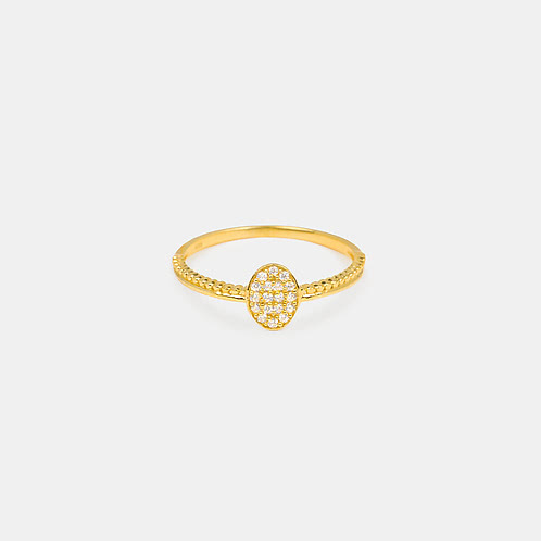 Gilded Shimmer Ring In Gold-Plated 925 Silver