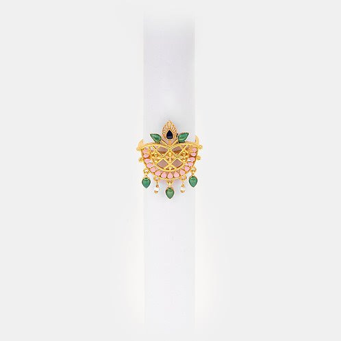 Vastrakala Ring in Gold Plated 925 Silver
