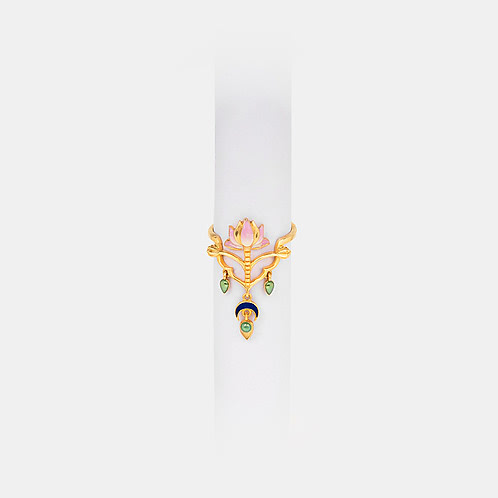 Padma Kanan Ring in Gold Plated 925 Silver