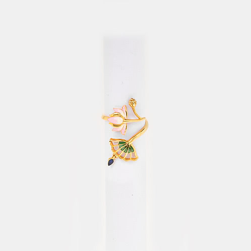 Padma Vana Ring in Gold Plated 925 Silver