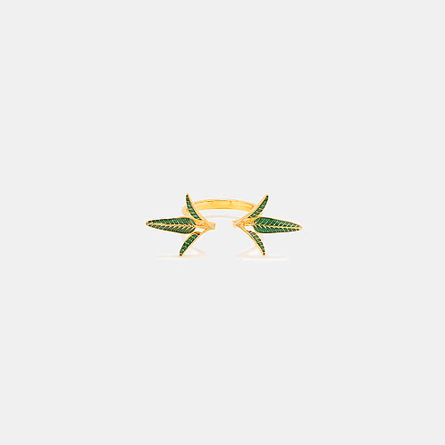 Mukut Rekha Ring in Gold Plated 925 Silver
