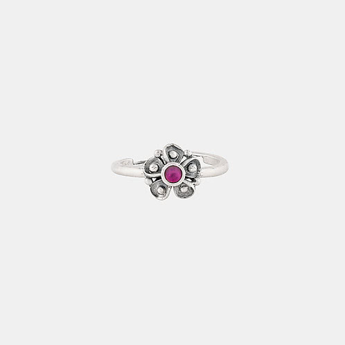 Naad Ring in Oxidised 925 Silver