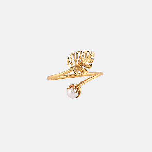 Crest Ring in Gold Plated 925 Silver