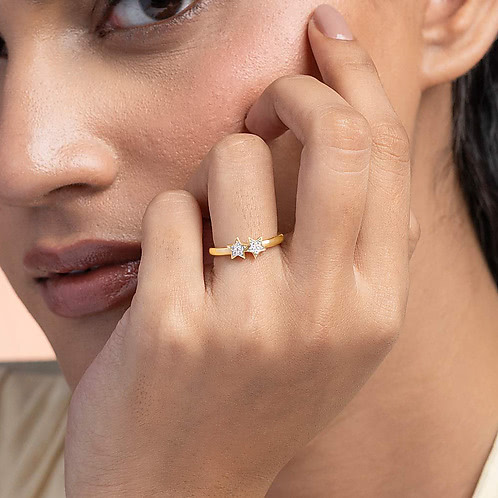 Dessert First Ring in Gold Plated 925 Silver