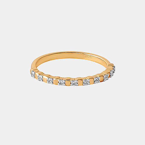 Brunch Plans Ring in Gold Plated 925 Silver