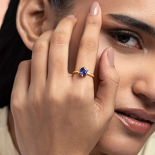 Solo Trip Ring in Gold Plated 925 Silver
