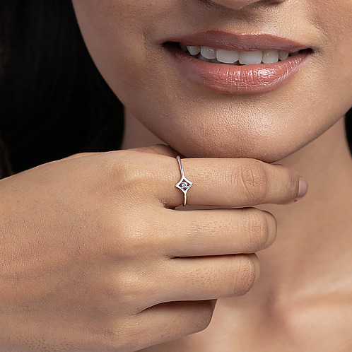 Polaris Geometric Ring in 925 Silver
