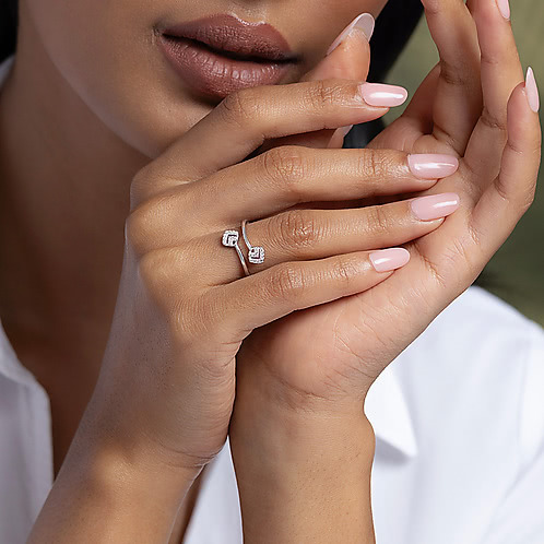 Crossover Frame Ring in 925 Silver