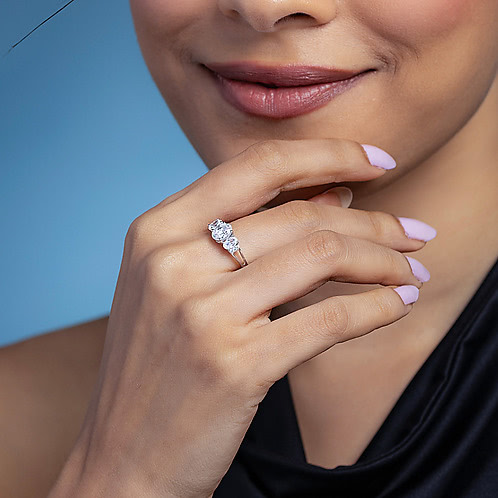 Oval Promenade Ring in 925 Silver