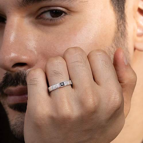 Prism Eternity Ring in 925 Silver