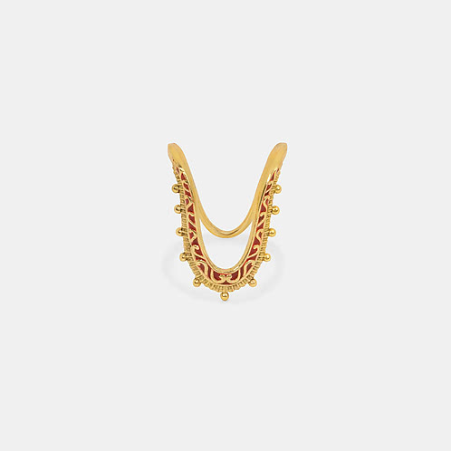 Padipura Ring in Gold Plated 925 Silver